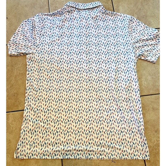Callaway Shirt Mens M White Golf Polo Parrots Toucan All Over Print Opti Dri - Picture 6 of 6